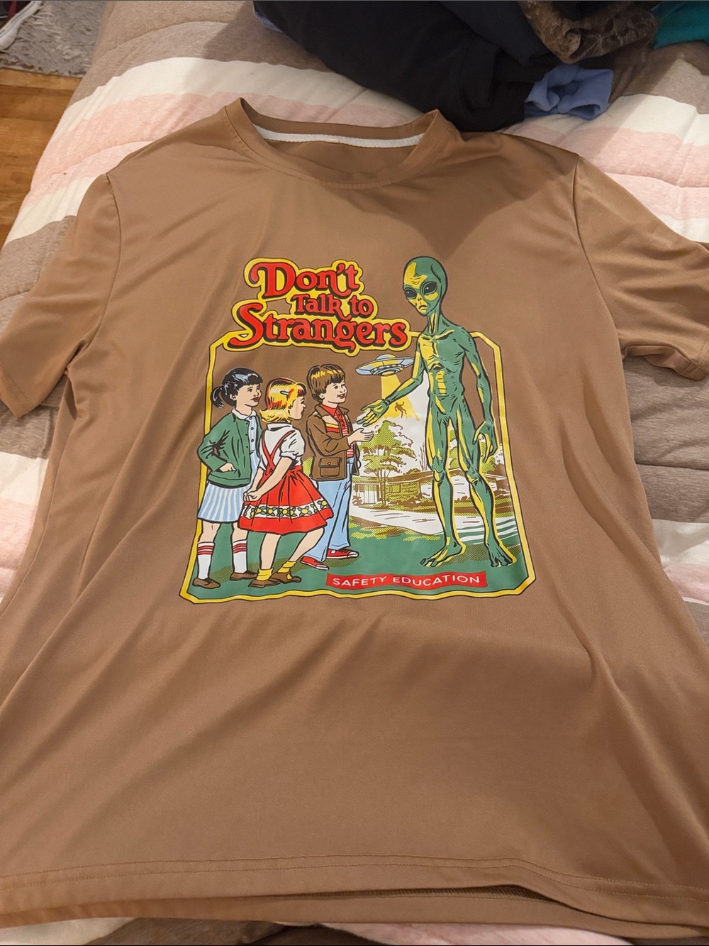 Source Unknown Brown Kids 'Don't Talk to Strangers' Graphic Tee